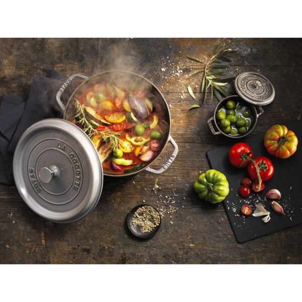 Staub La Cocotte - тенџере, 28 см, graphite grey - слика 2