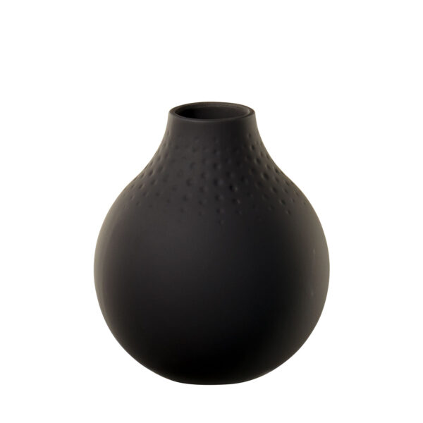 Villeroy & Boch Collier Perle – вазна, црна, 12,3 cm