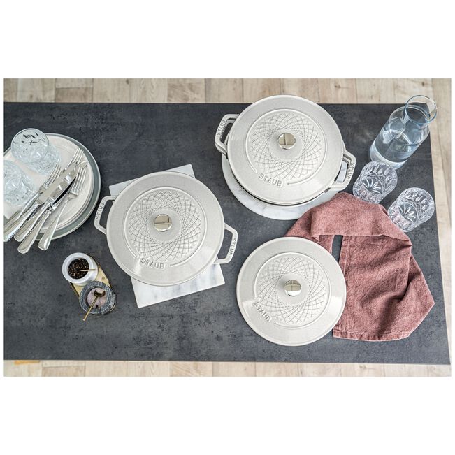 Staub La Cocotte twister – тенџере, 24 см, white truffle - слика 3