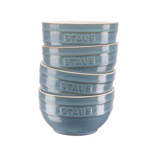 Staub, Ceramique – сет од 4 садови за готвење Ancient-Turquoise