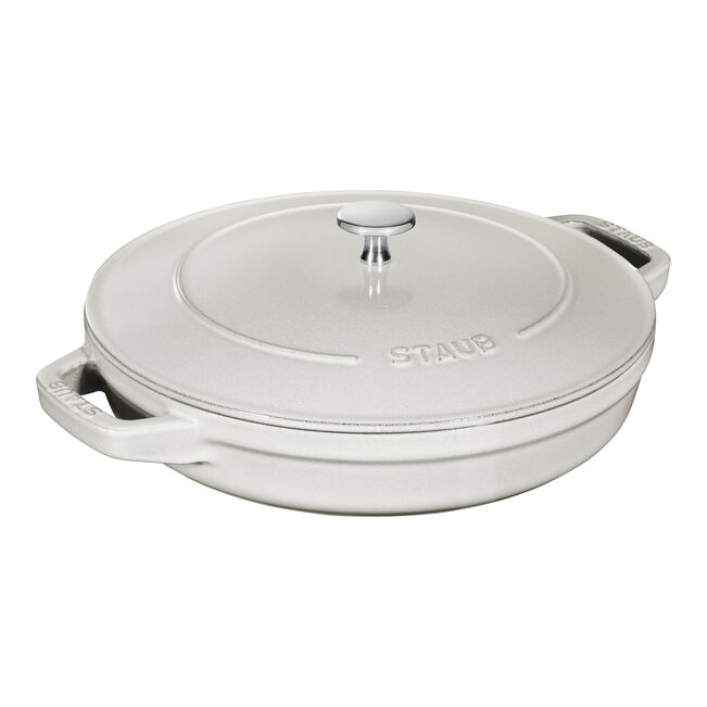 Staub Stackable set - тенџере и тава со капак, 24 см, white truffle - слика 7