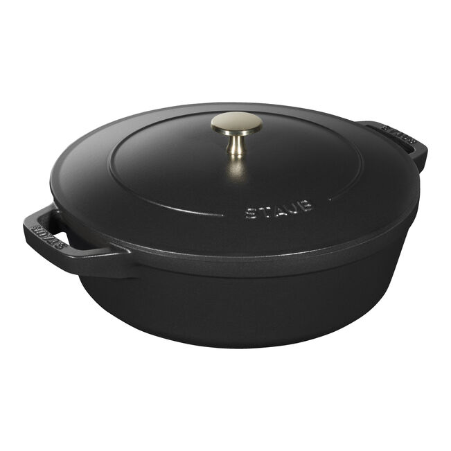 Staub Stackable set - 2 тенџериња и тава со капак, 24 см, black - слика 5