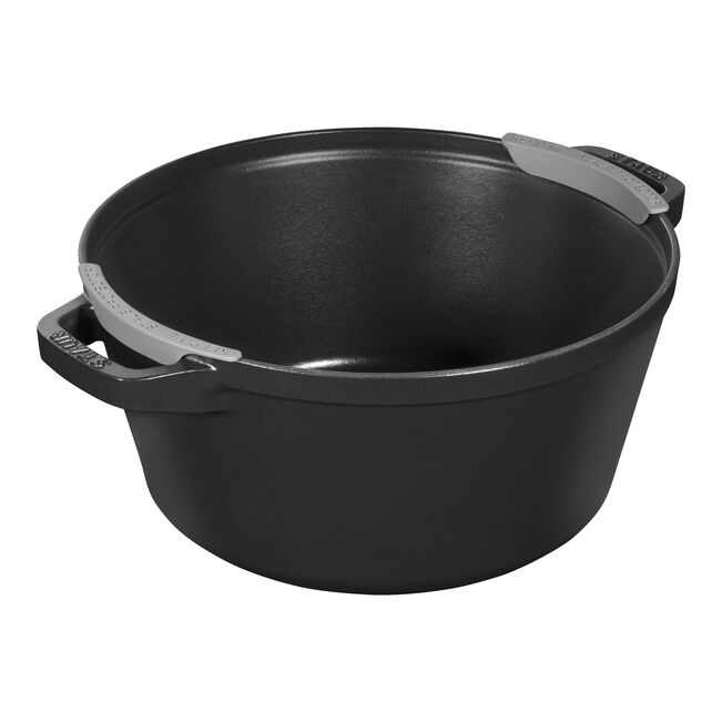 Staub Stackable set - 2 тенџериња и тава со капак, 24 см, black - слика 7