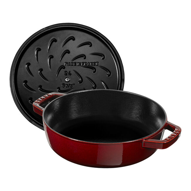 Staub Braisers – сад за готвење, 24 см, grenadine red - слика 5