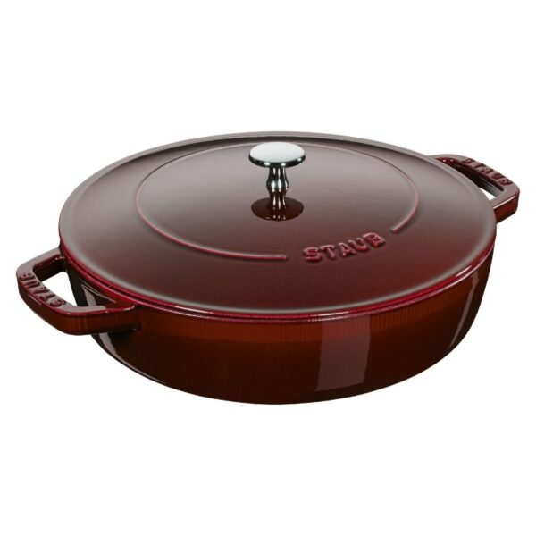 Staub Braisers - сад за готвење, 28 см, grenadine red