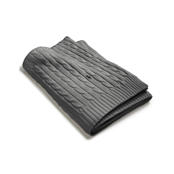 RALPH LAUREN CABLE Charcoal - прекривач 130х180