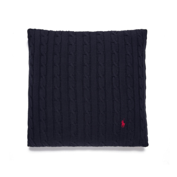 RALPH LAUREN CABLE Navy - декоративна перница 045х045