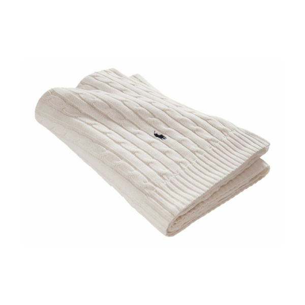 RALPH LAUREN CABLE Off White - прекривач 130х180