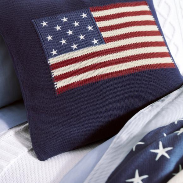 RALPH LAUREN FLAG Navy - декоративна перница 050х050 - слика 2